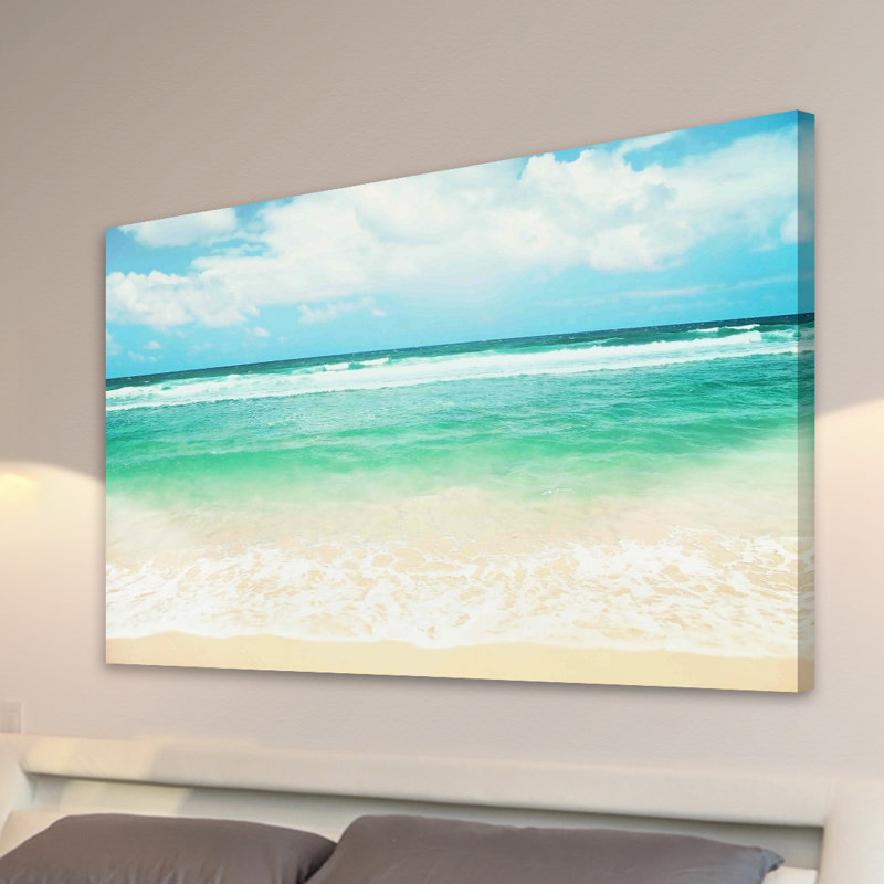 « infinite sea » par sylvia cook, reproduction d’art sur toile tendue, H 24 po x l 36 po x P 1,5 po