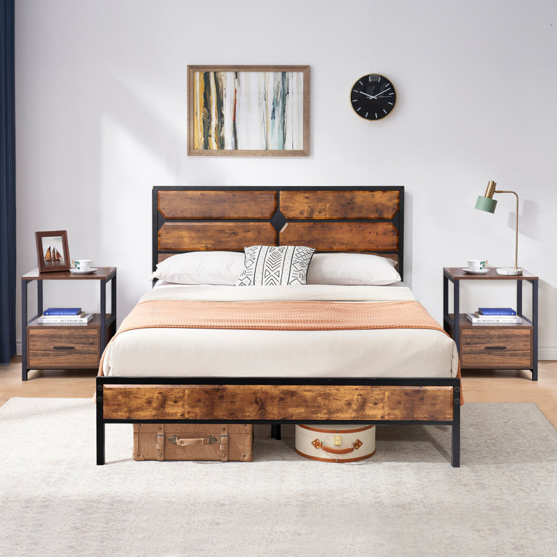 Ensemble de chambre à coucher Batton, Brun, Simple