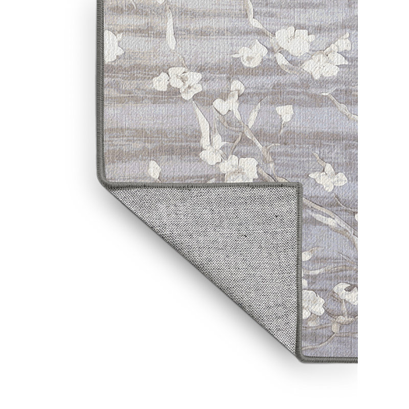 Machine Washable Pink Area Rug, Rectangle 5' x 8'