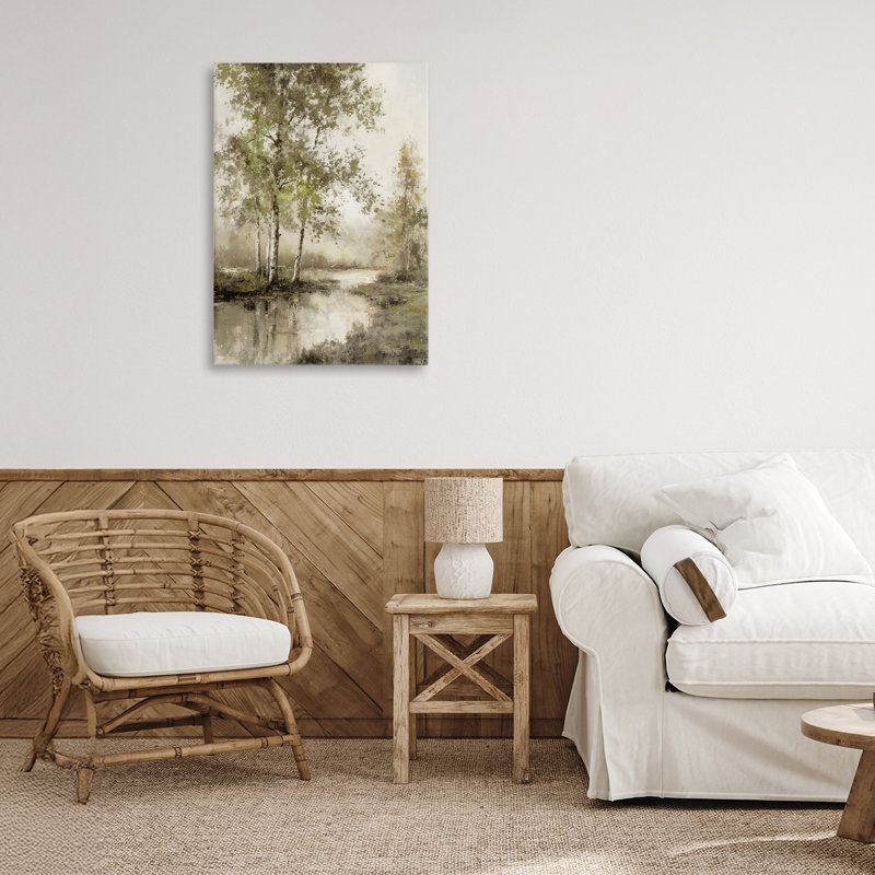 Toile de rivière Natural Spring Forest, design par T.C. Chiu, H 24 po x l 16 po