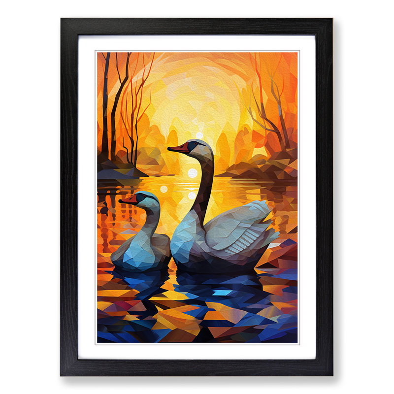 Goose Orphism Art - Framed Print