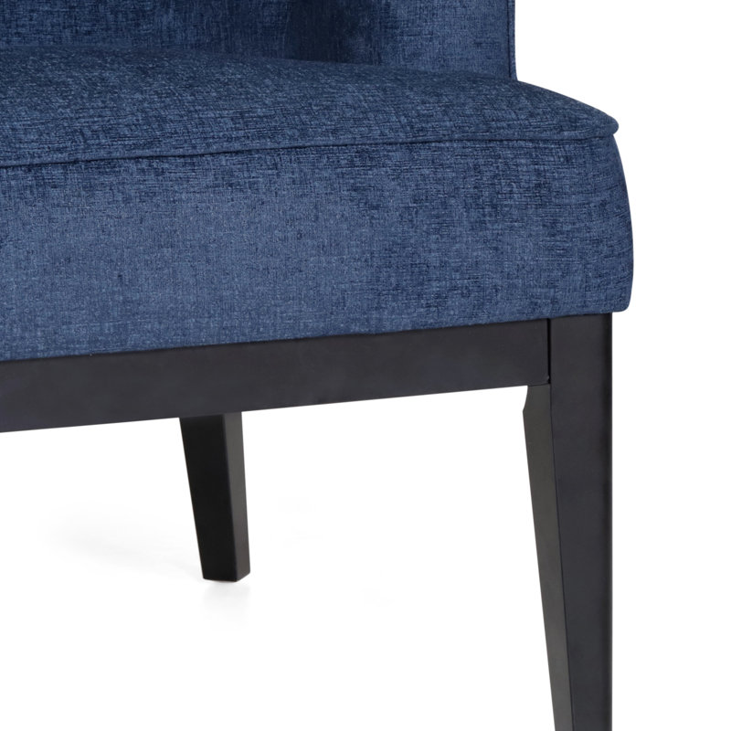 Gilmanton Upholstered Barrel Chair, Blue 100% Polyester