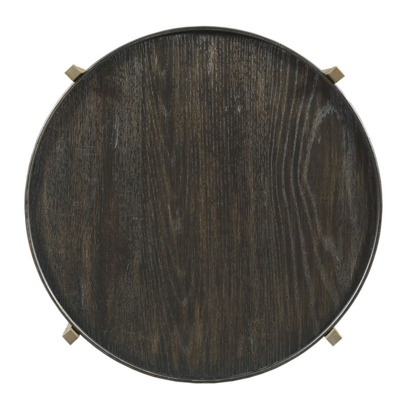 Broomfield End Table, Dark Gold, Worn Black