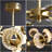 12 - Light LED Sputnik Modern Linear Chandelier