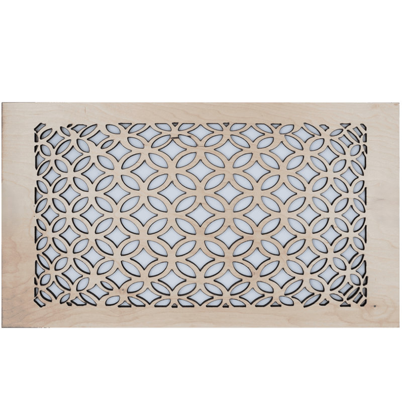 Registres muraux et de plafond Stellar Air - 2 x 8 (ouverture de conduit) 4 x 10 - cercles 3D, 0.25" D x 2" H x 8" W
