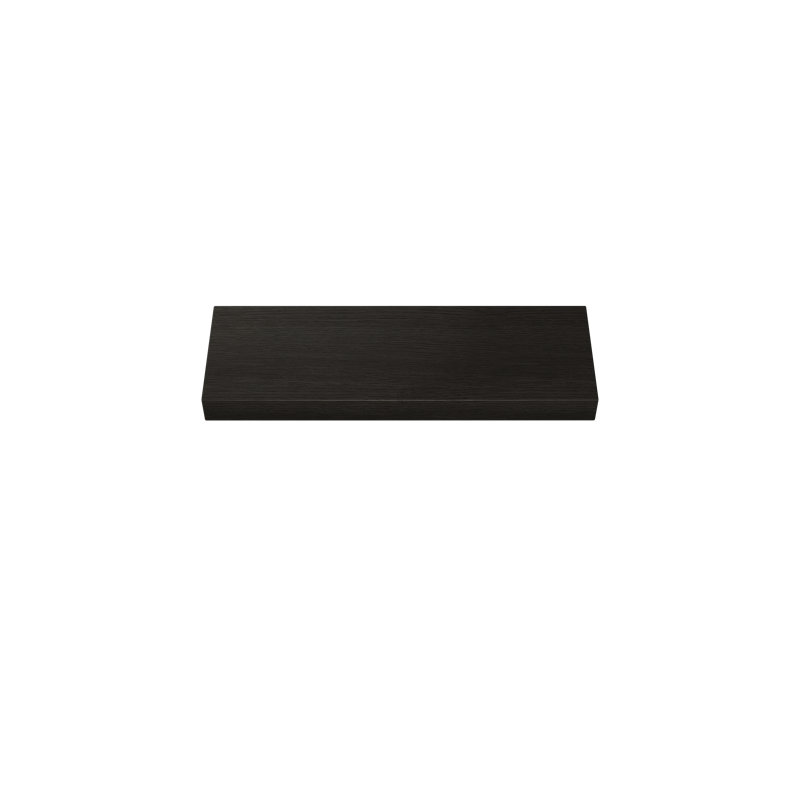 Rift White Oak Floating Shelf, Black Wood