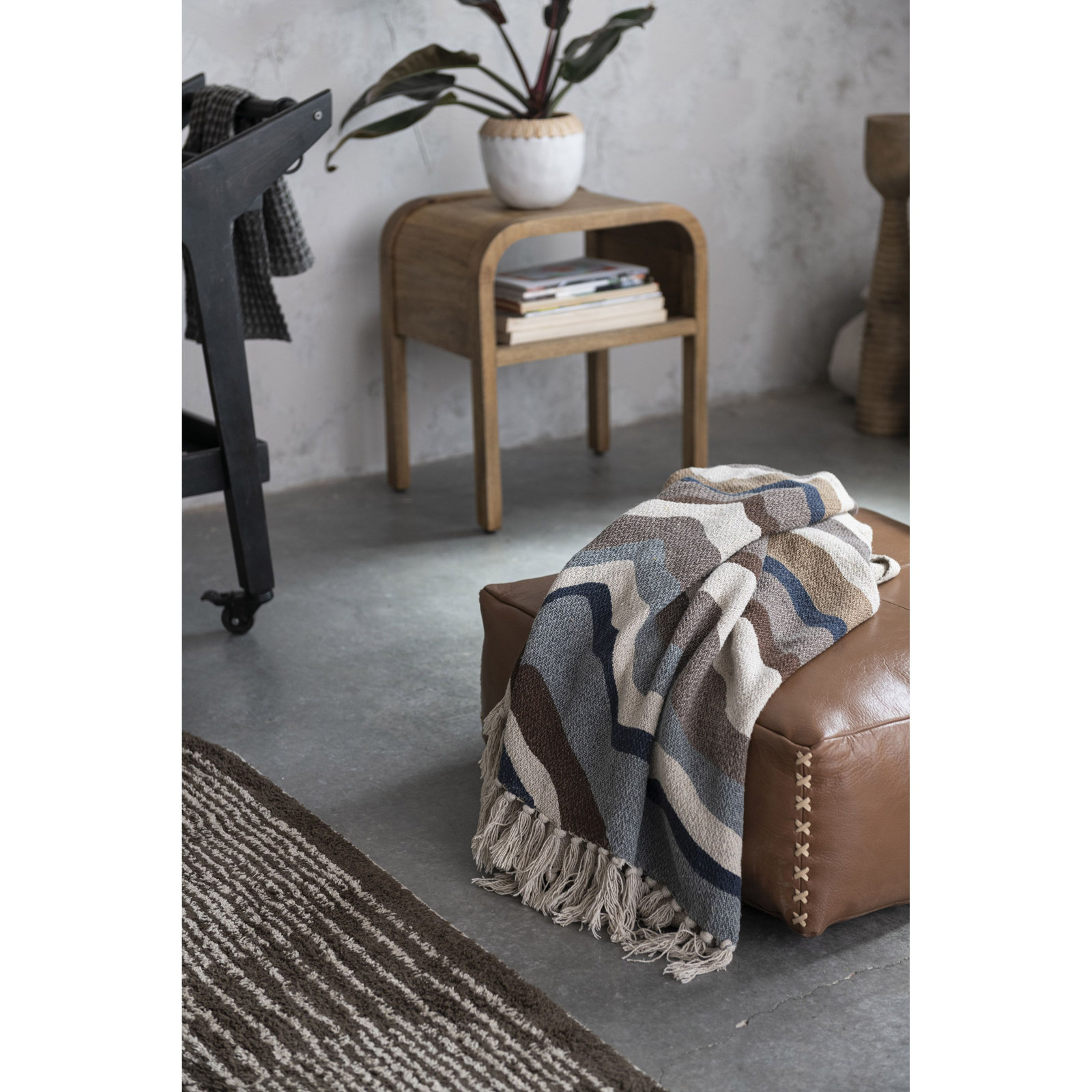 Canary Cotton Blend Hand Woven Throw Blanket