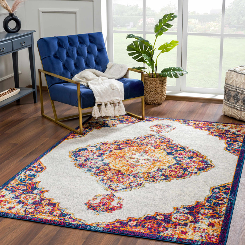 Edgao Oriental Indoor Rug, Rectangle 5'3" x 7'3"