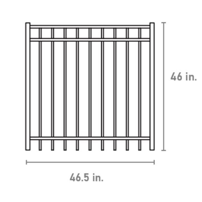 Versai Gloss Black Powder-Coated Steel Privacy Fence Gate