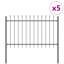 Clôture de jardin vidaXL 5 pièces, gris acier 27,89 x 2,62 pi