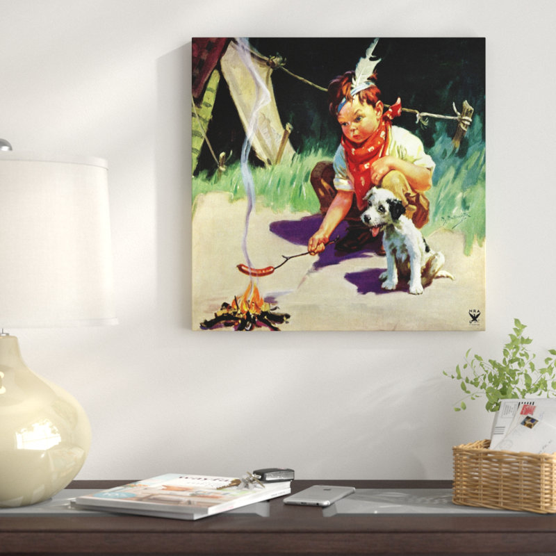 Camp Friends - Wrapped Canvas Print, 81cm H x 81cm W