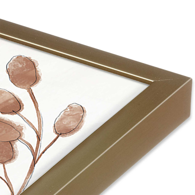Ensemble de 2 pièces d'encouragement «Botanical Encouragement», Or brossé, H 13,75 po x l 13,75 po