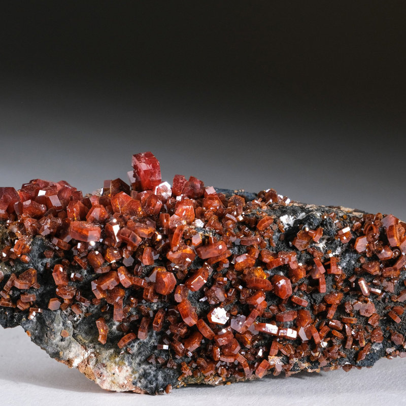 Genuine Vanadinite Crystal Cluster On Matrix from Morocco