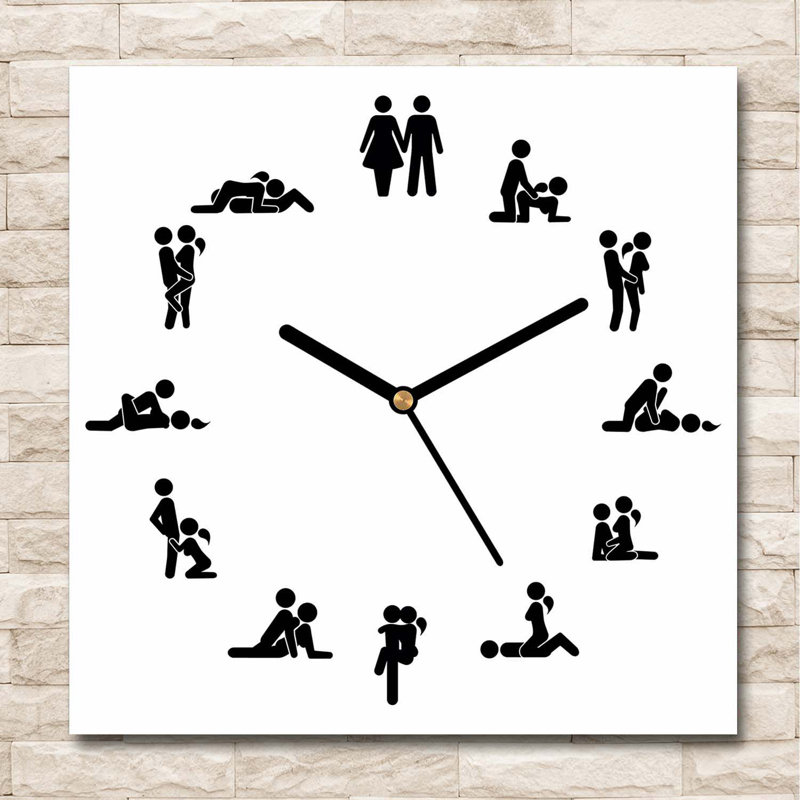 Glass Wall Clock, Black