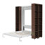 Grand lit escamotable mural avec portes de rangement-1715742933