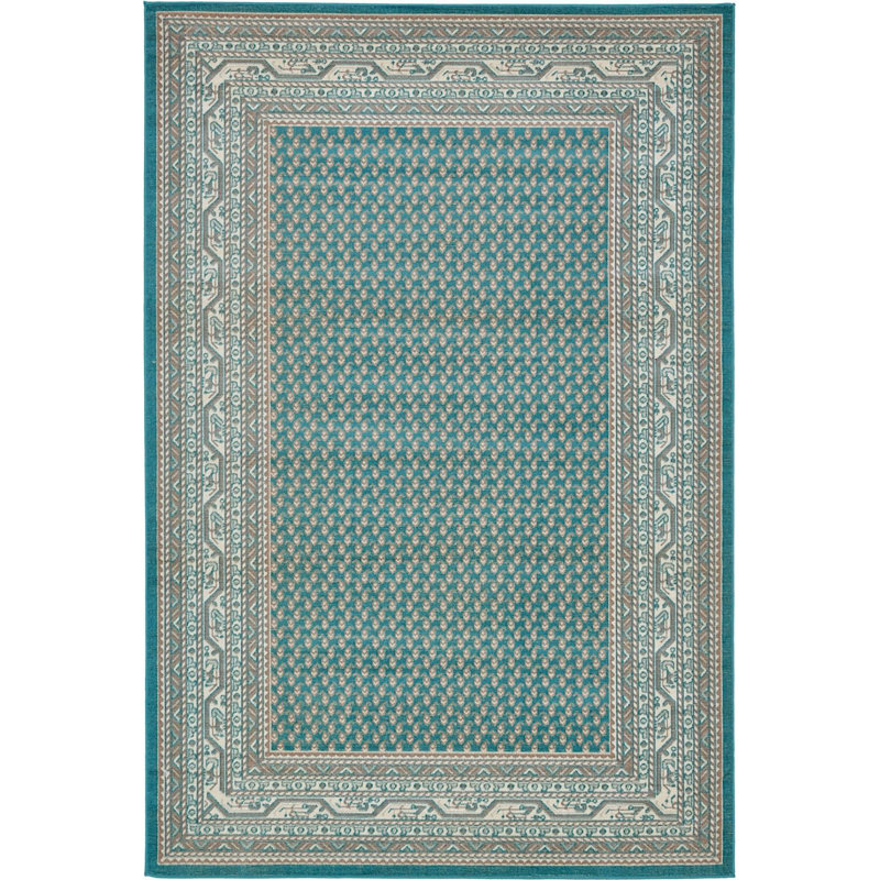 Tapis bleu turquoise Wingate, Rectangle 4 pi x 6 pi