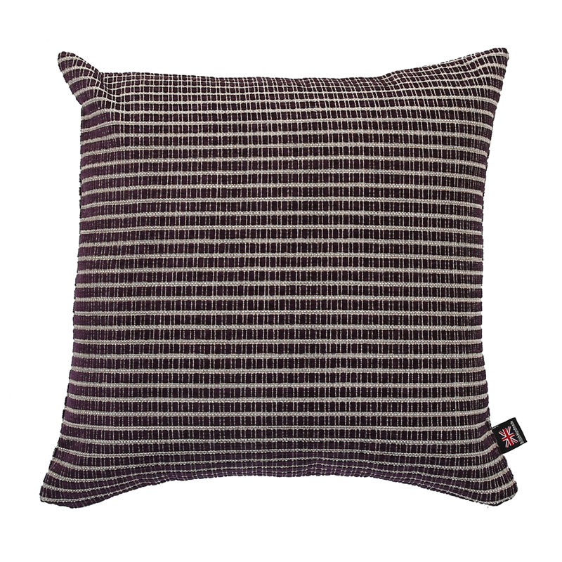 Alpine Striped Square Cushion, Small, Purple