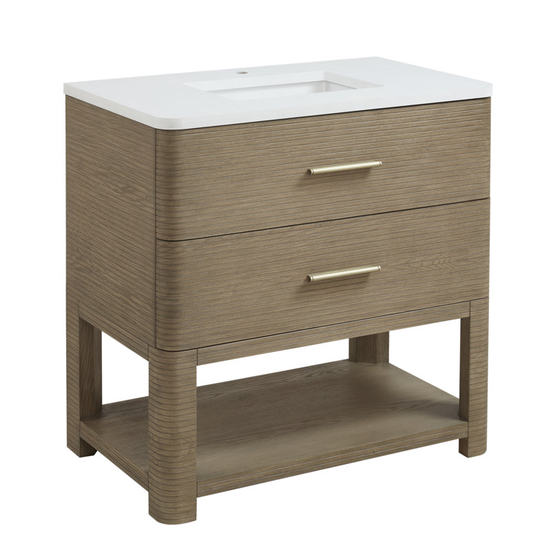 Lucian 36'' W Single Vanity, White Zeus