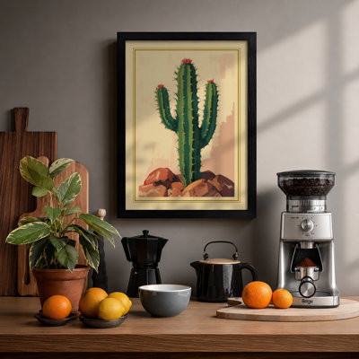 Saguaro Study Botanical - Framed Print