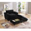 Chaise longue rembourrée avec repose-pieds et rangement-1324480603