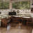 L-shaped Nordic-style Corner Solid Wood Desk, With a Separate Bookshelf-1639972979