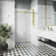 Elan E-Class 56-60" W x 76" H Sliding Frameless Shower Door with 3/8" Clear Glass