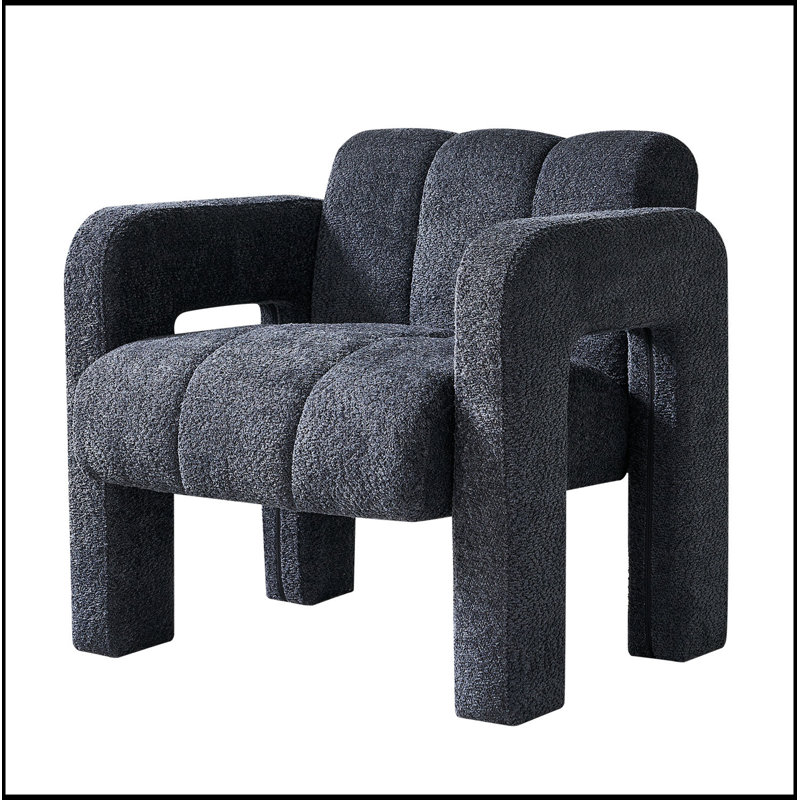 Fauteuil d'appoint rembourré 31,10 po, Gris foncé