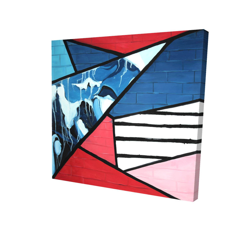 Diagonal Unity Abstract Canvas - Industrial Bedroom Decor