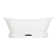 Frayser 71" Free Standing Cast Iron Soaking Tub with Rear Drain and Overflow