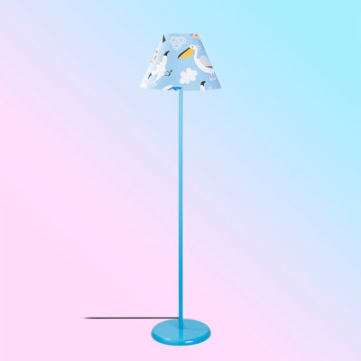62.99'' Blue Traditional Floor Lamp with Outlet