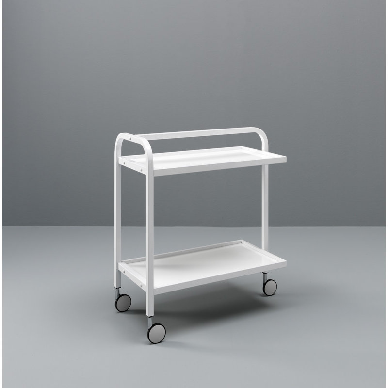 Melina Wood Bar Cart, White