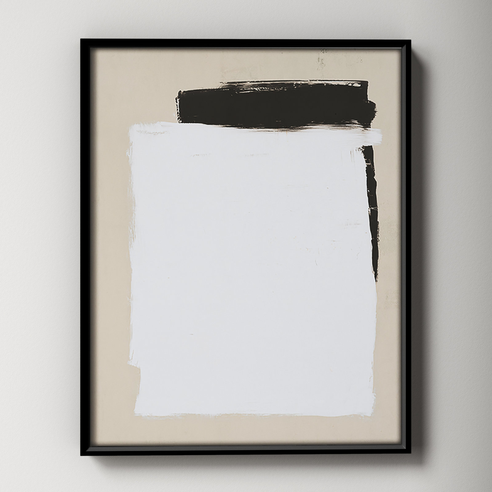 Two Mirrors, 29.5" H x 23.5" W, Framed Canvas, Black