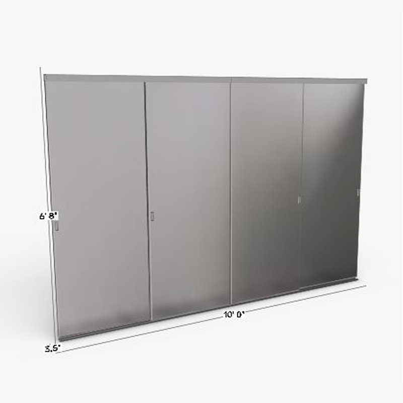 Porte pliante en panneau de fibres à densité moyenne, Blanc, 120 po x 80 po