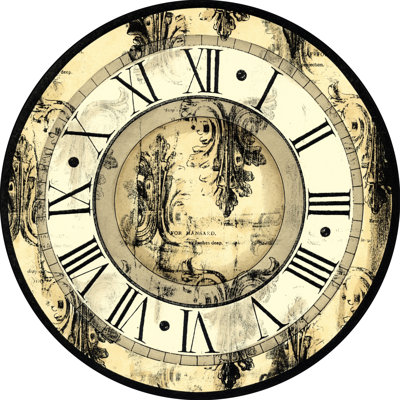 Small Aged Elegance Clock (P) by Vision Studio - Wrapped Canvas Art Prints