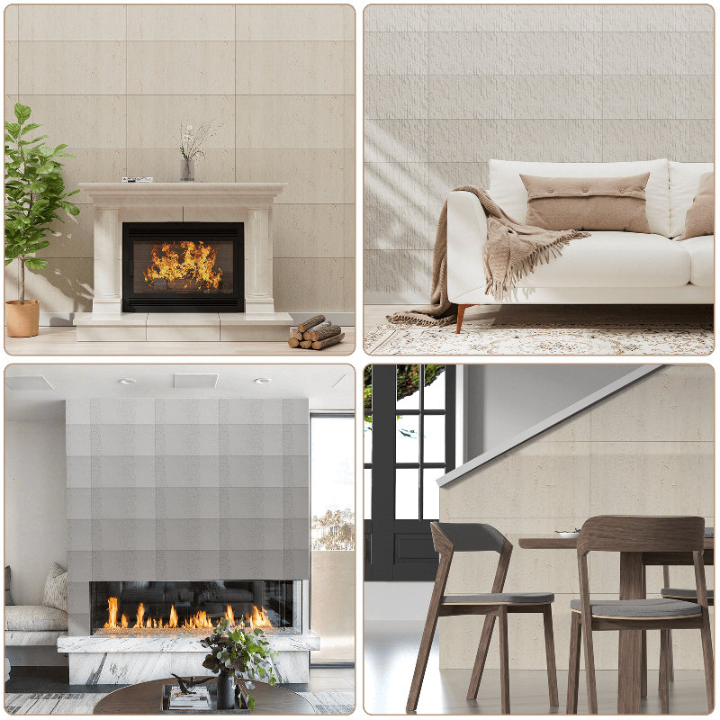 POPRHINO 4-pack Rectangular 3d Wall Panels For Interior Wall Décor ...