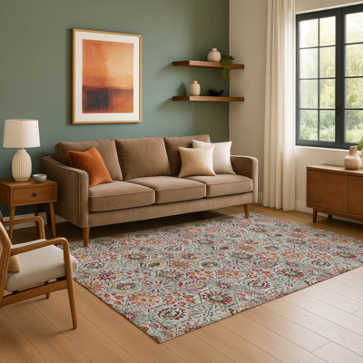 Tapis floral de qualité supérieure lavable à la machine Ralston AMF1938
