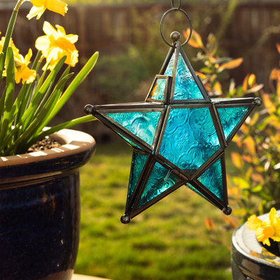 5-Point Teal Star Lantern