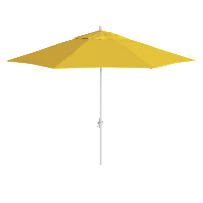 Parasol de patio blanc mat 11 pi., Jaune