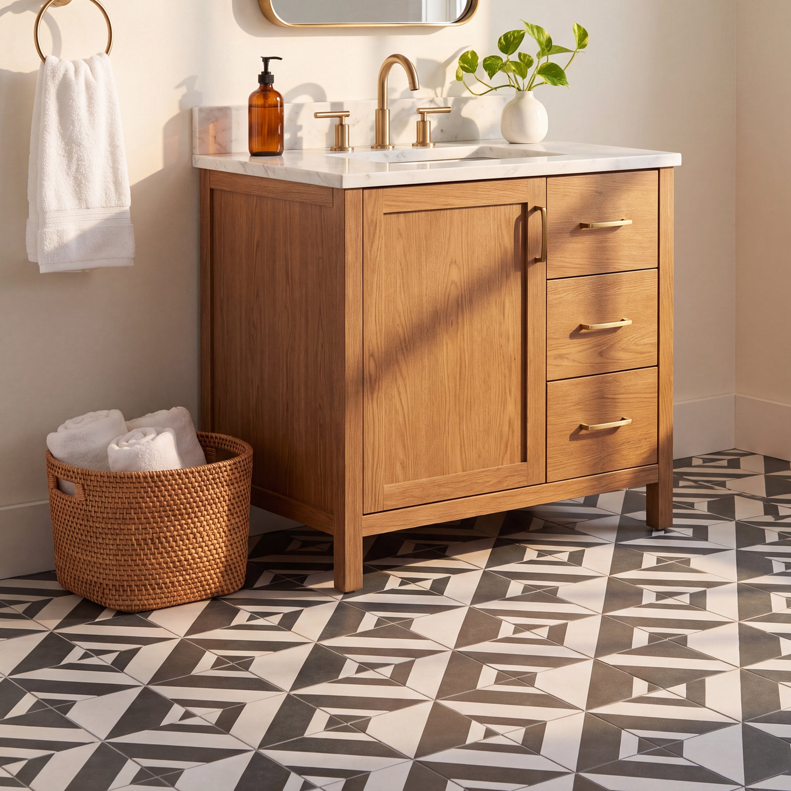 Twenties 8" x 8" Ceramic Patterned Tile