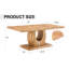 Table basse rectangulaire au look moderne et luxueux, 47 po x 25,6 po x 18 po, pour différentes pièces, bureau en bois simple et facile à nettoyer - salle à manger polyvalente, support pour différentes pièces 47 po x 25,6 po x 18 po