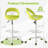 Gymax Drafting Stool Rolling Tall Desk Chair w/ Wheels Low Backrest Footrest Green