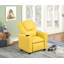 Fauteuil inclinable pour enfants en cuir de polyuréthane jaune 23 po avec porte-gobelet Marisa-537246697