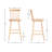 38.5" H Solid Wood Slat Back Counter Stool-30850180
