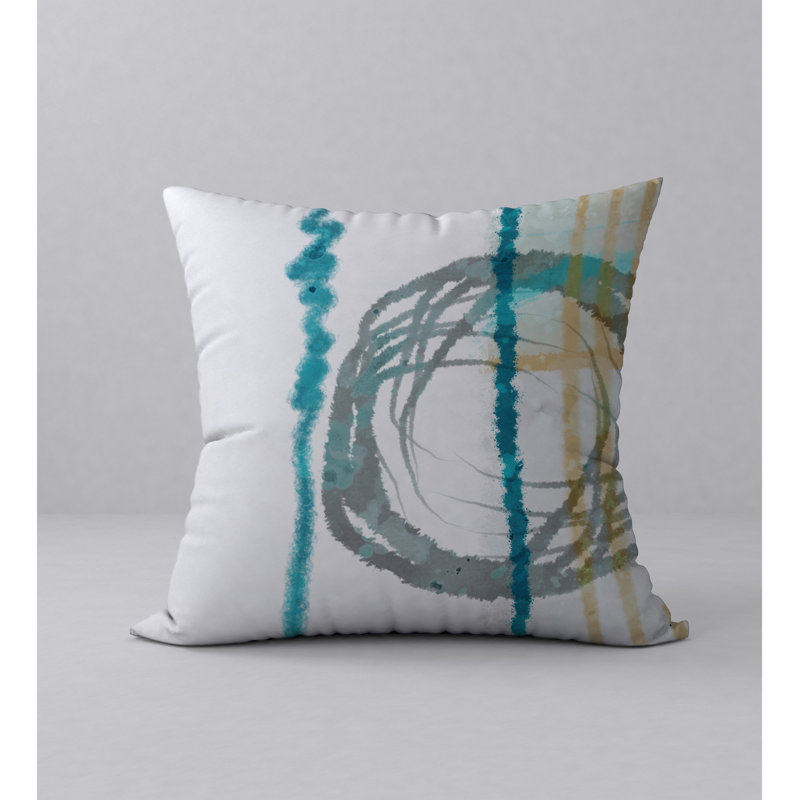 Abstract Throw Pillow, 20" H x 20" W