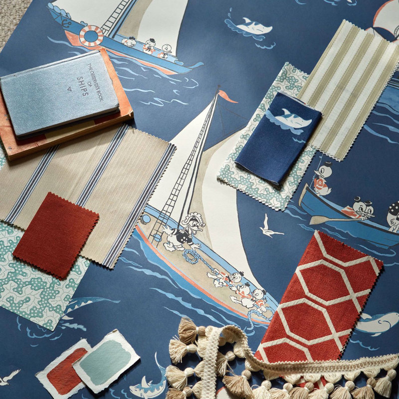Donald Nautical Fabric, Night Fishing
