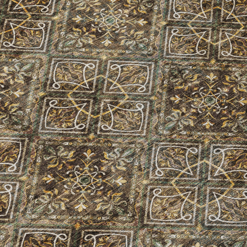 Machine Washable Indoor/Outdoor Chantille ACN2692 Casual Rug, 3' x 5', Chocolate