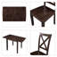 Ensemble de table de salle à manger à abattants en bois 3 pièces avec deux côtés pliables, 2 chaises à dossier en X pour les petits espaces, facile à assembler-509989138
