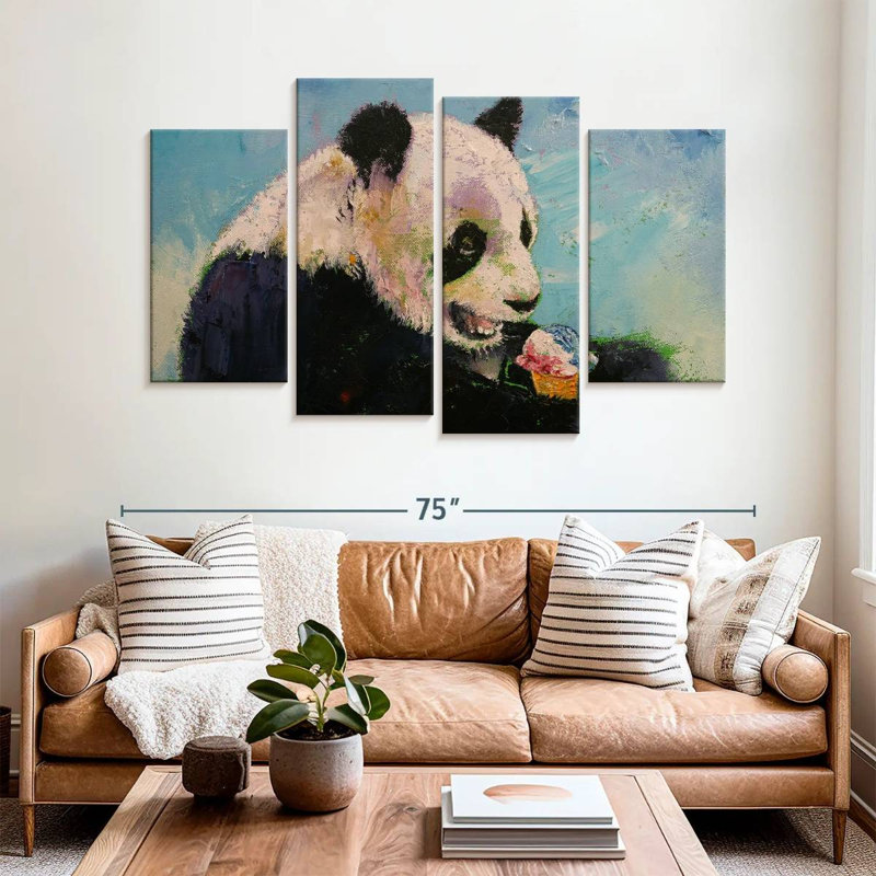 Brampt Panda Ice Cream, 42" H x 68" W