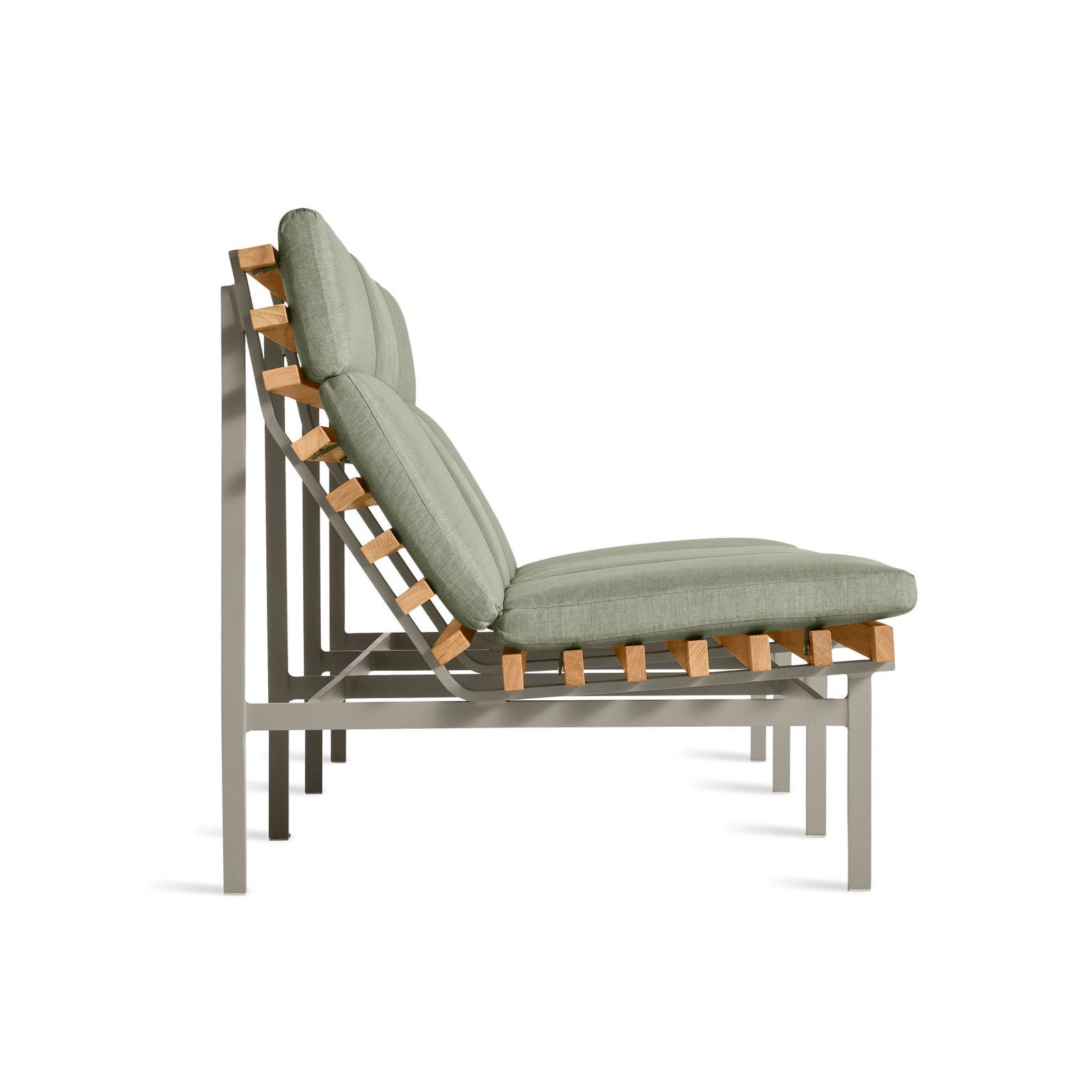 Perch 88'' Wide Powder Coated Aluminum Patio Sofa with Cushions, Charcoal, Sunbrella Oasis