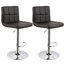 Kristopher Swivel Upholstered Faux Leather Adjustable Height Bar Stool with Iron Frame-16638466